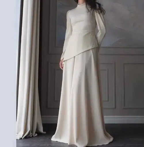 Herbstmode Damen Slim Fit Französischer Anzug mit Stehkragen und Taillenbetonung, unregelmäßigem Oberteil und A-Linien-Rock-Set