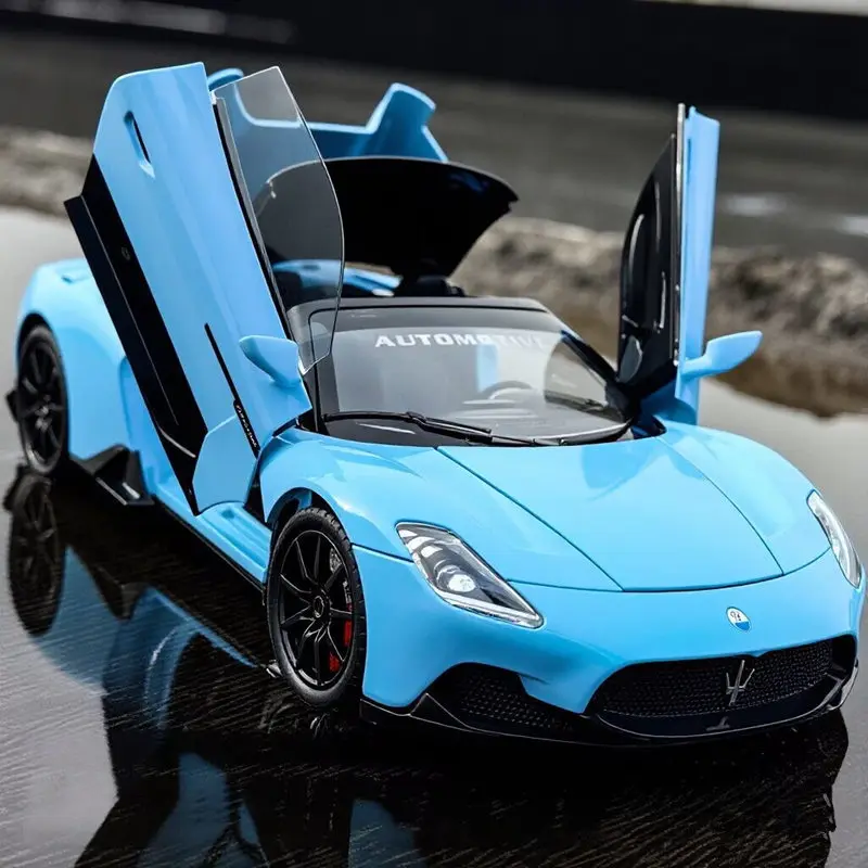 

Масштабная модель спортивного автомобиля Maserati MC20 Cabrio Coupe 1:32, литая из металла, со звуком и светом, для гонок по трассе, подарок для детей