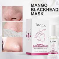Mango Nasal Mask Liquid With 50pcs Nasal Mask Paper Deep Cleaning Shrink Pores Blackhead Remover Mask Pore Acne Treatment Care