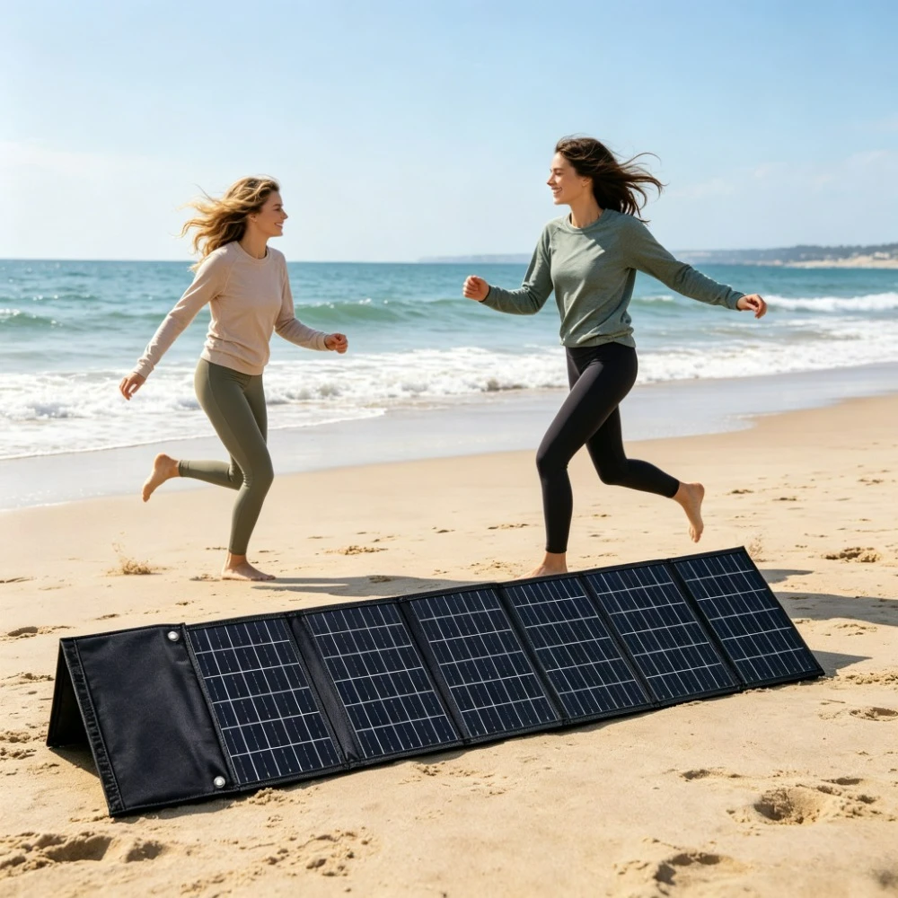 Lightweight Portable 50W 90W Foldable Solar Charger Waterproof ETFE Solar Panel Dual USB DC Output For Outdoor Travel Camping