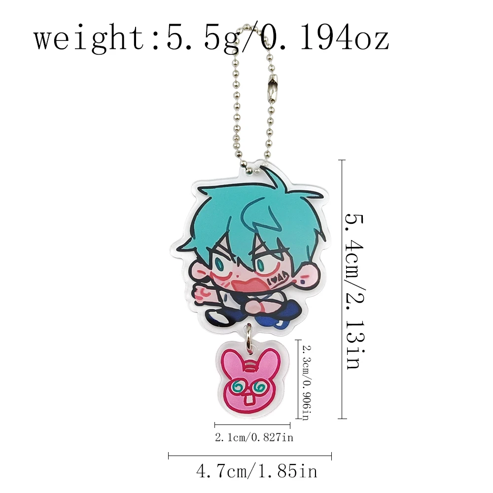 Alien Stage Chibi Keychains Ring For Ivan And Till Cartoon Bag Pendant Accessories Keyring Fans Friends Charm Gifts