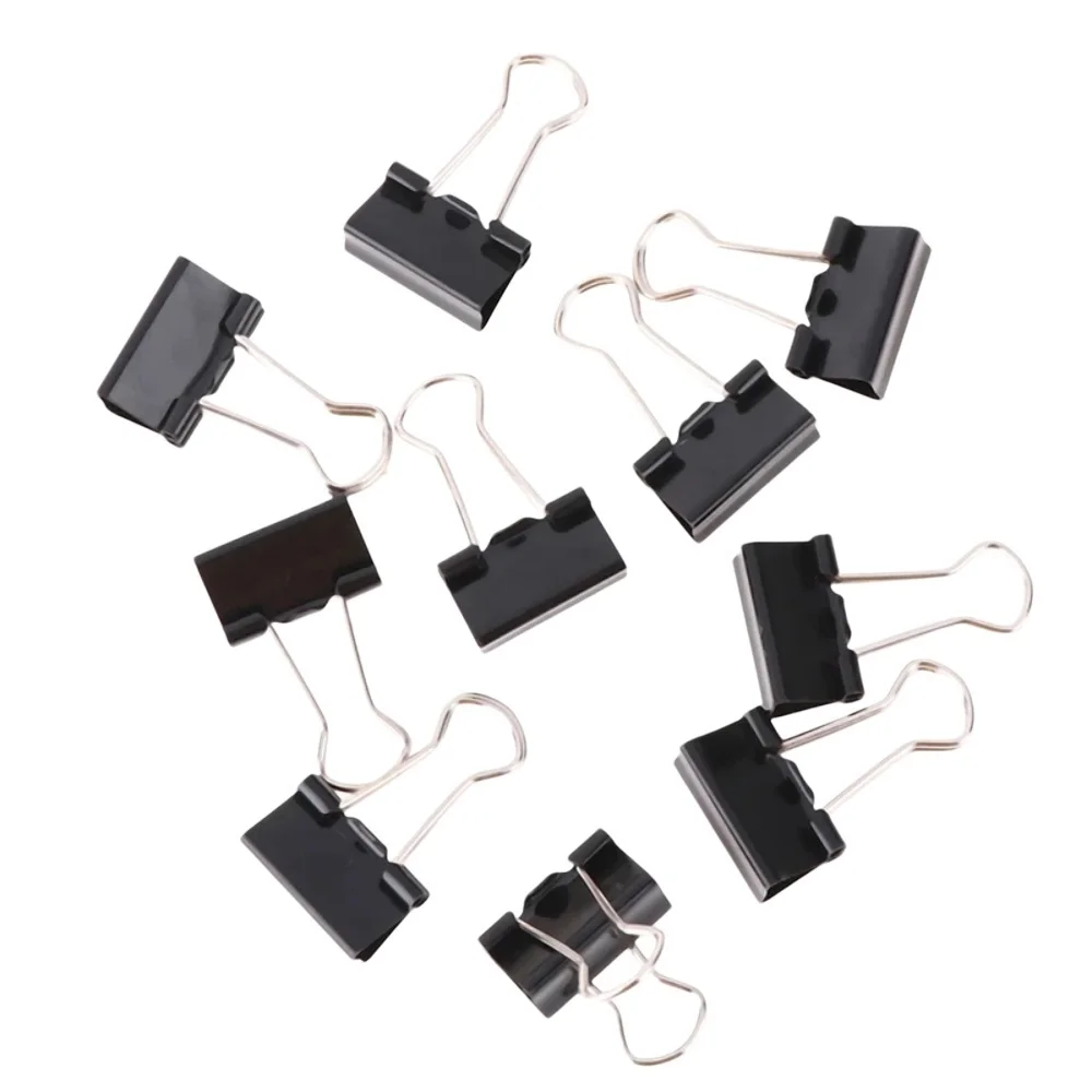 10Pcs Metal Binder Clips Bookmark Paper Ticket Clip Students Stationery Supplies Securing Clip For Home School Office Business