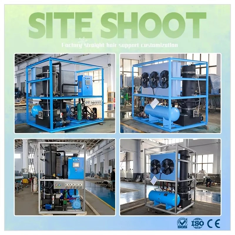 Tube Ice Making Machine Robust Design PLC Integrated with Grade Compressor and Multistage Pump for Mining Cooling System