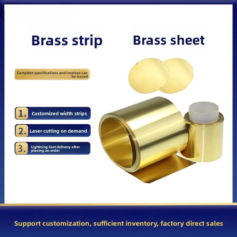 

Brass Plate H62 Brass foil Thicknesses Starting from 0.01 mm Support Custom Sizes