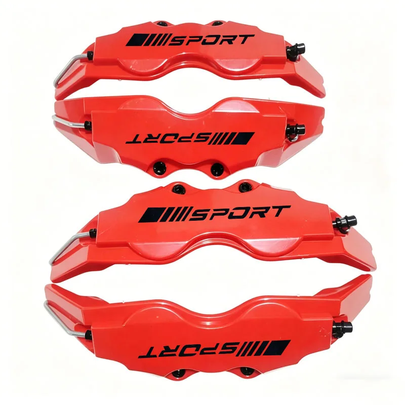 KUNBABY 2*2pc Or 2pcs ABS Plastic Disc Brake Caliper Cover Car Styling With Black Sport/// Stickers For All Car Style