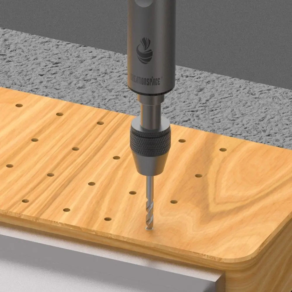 Creationspace 1/4 بوصة عرافة عرقوب مثقاب ظرفي بدون مفتاح 1.5-2.5 مللي متر محول الحفر لمفك كهربائي صغير ، أداة دوارة #3