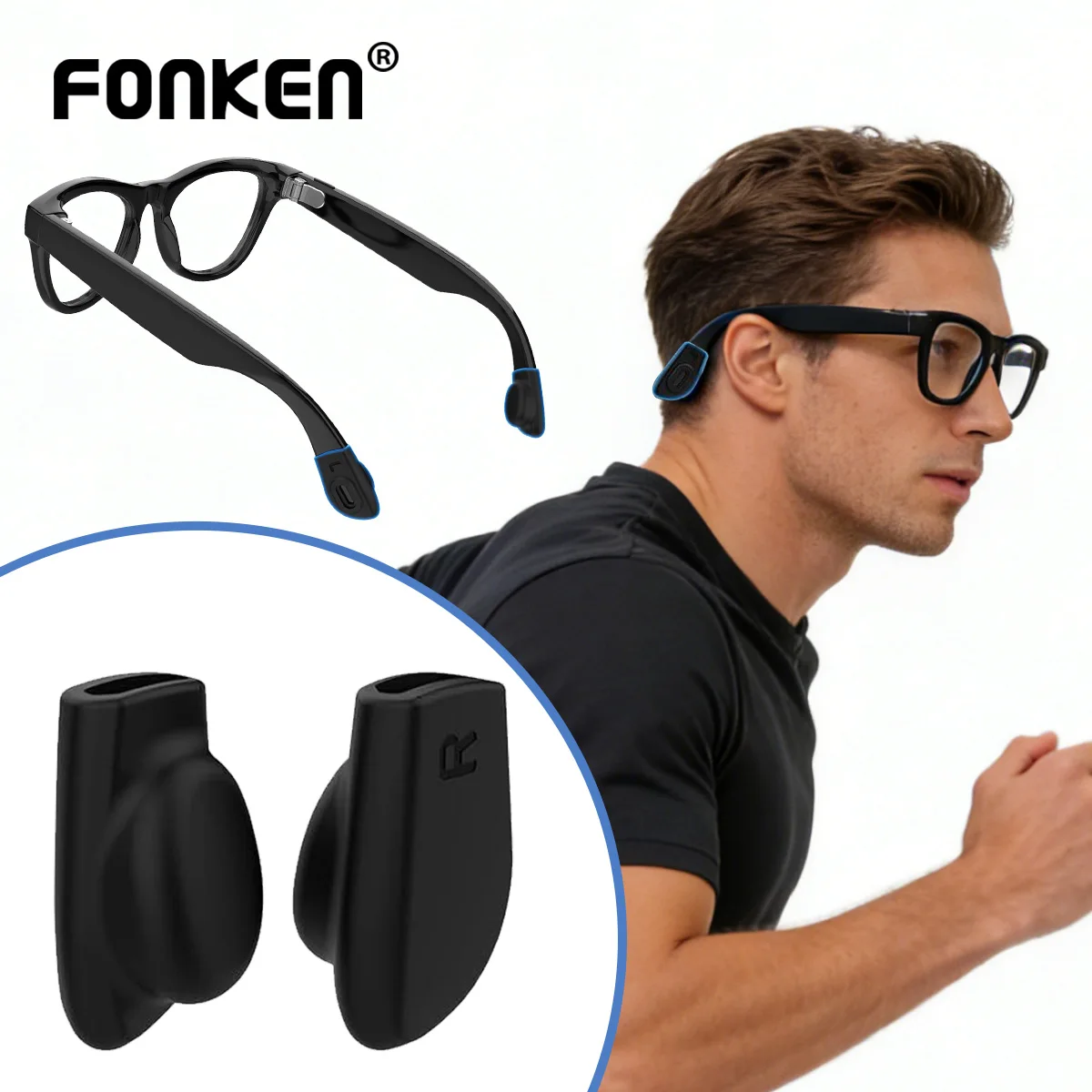 Anti-Slip Silicone Eyeglass Ear Grip For Ray-Ban Meta Wayfarer/Skyler/Headliner&Gen 2 Smart Glasses Accessories Elastic Retainer
