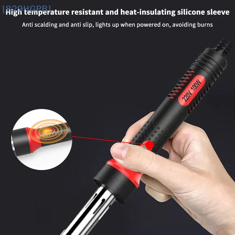 

Electric Solder Iron High Power 220V External Heat Handtools Pen Type With Indicator Light 80-100W Safe