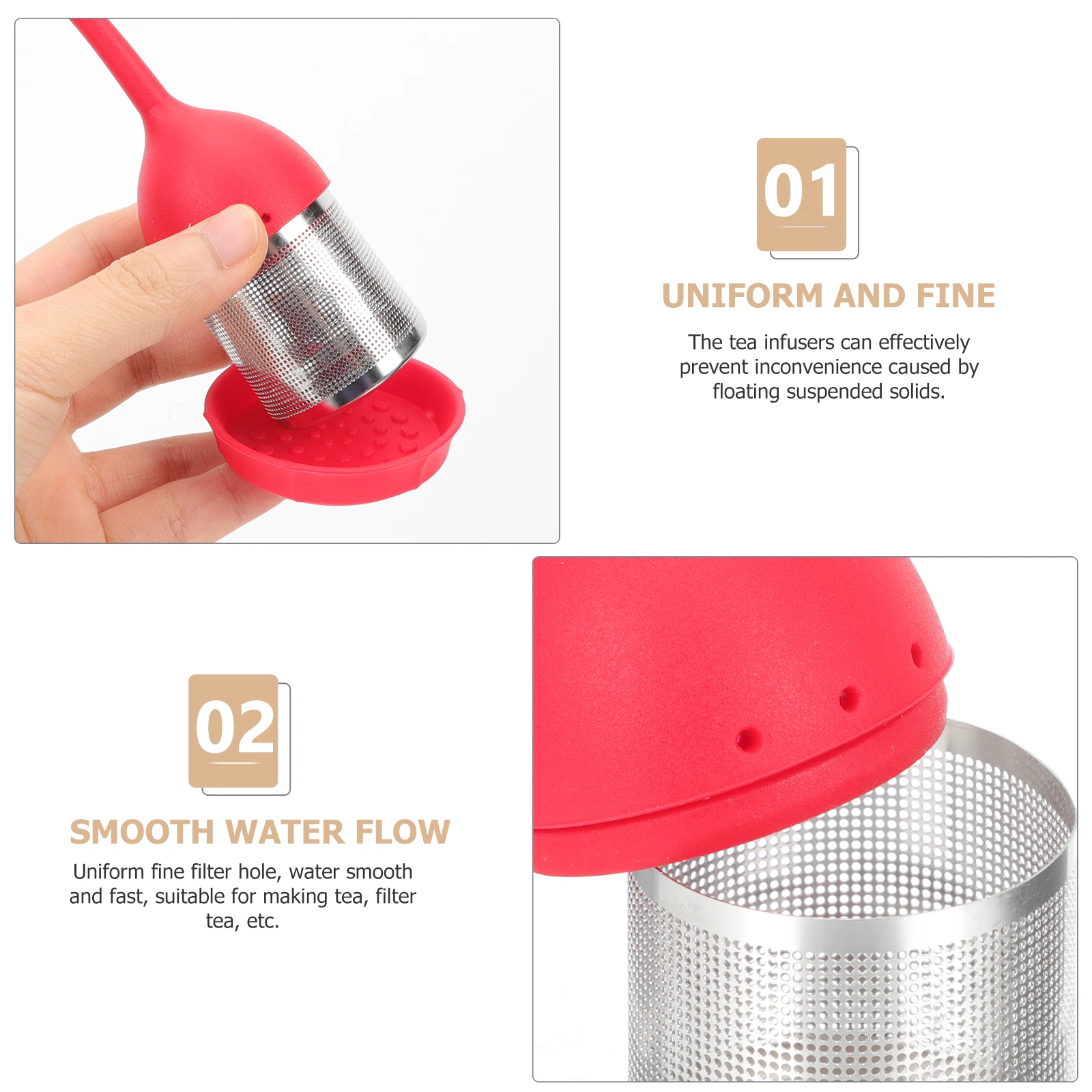 

TOVINANNA Loose Leaf Tea Infuser Stainless Steel Strainer Filter Tool for Cup Pot Cute Tea Diffuser Holder
