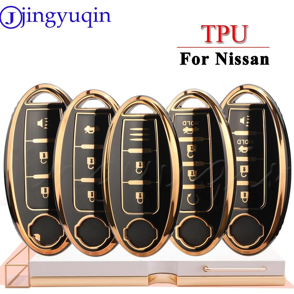 Etui na klucze samochodowe jingyuqin Soft TPU Nissan Versa akcesoria samochodowe Maxima Altima Rogue Armada Sentra Murano Infiniti FX35 QX60