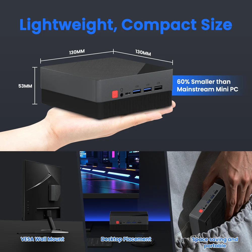 トップス PC ZXIPC AMD Ryzen5 5625U R7-7530 5800H Gaming Mini PC Computer