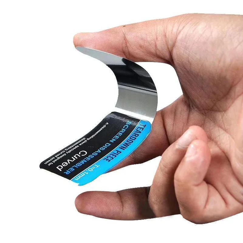 Steel Metal Mobile Phone Curved LCD Screen Spudger Opening Pry Card Tools Ultra Thin Flexible Mobile Phone Disassemble Tool