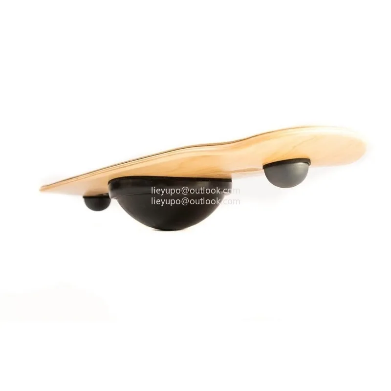 Wooden Balance Board for Core Training, Surfing & Snowboarding Practice