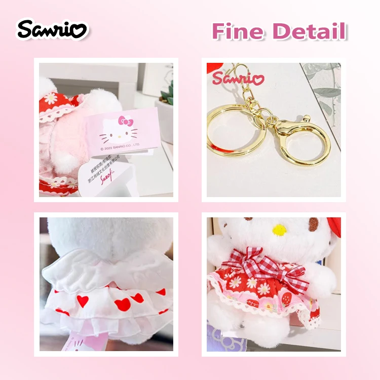 Anime Kawaii Sanrio Hallo Kitty Plüsch Schlüssel bund Anhänger Halter Schlüssel anhänger Auto Schlüssel ring Handy tasche hängen Schmuck Kinder