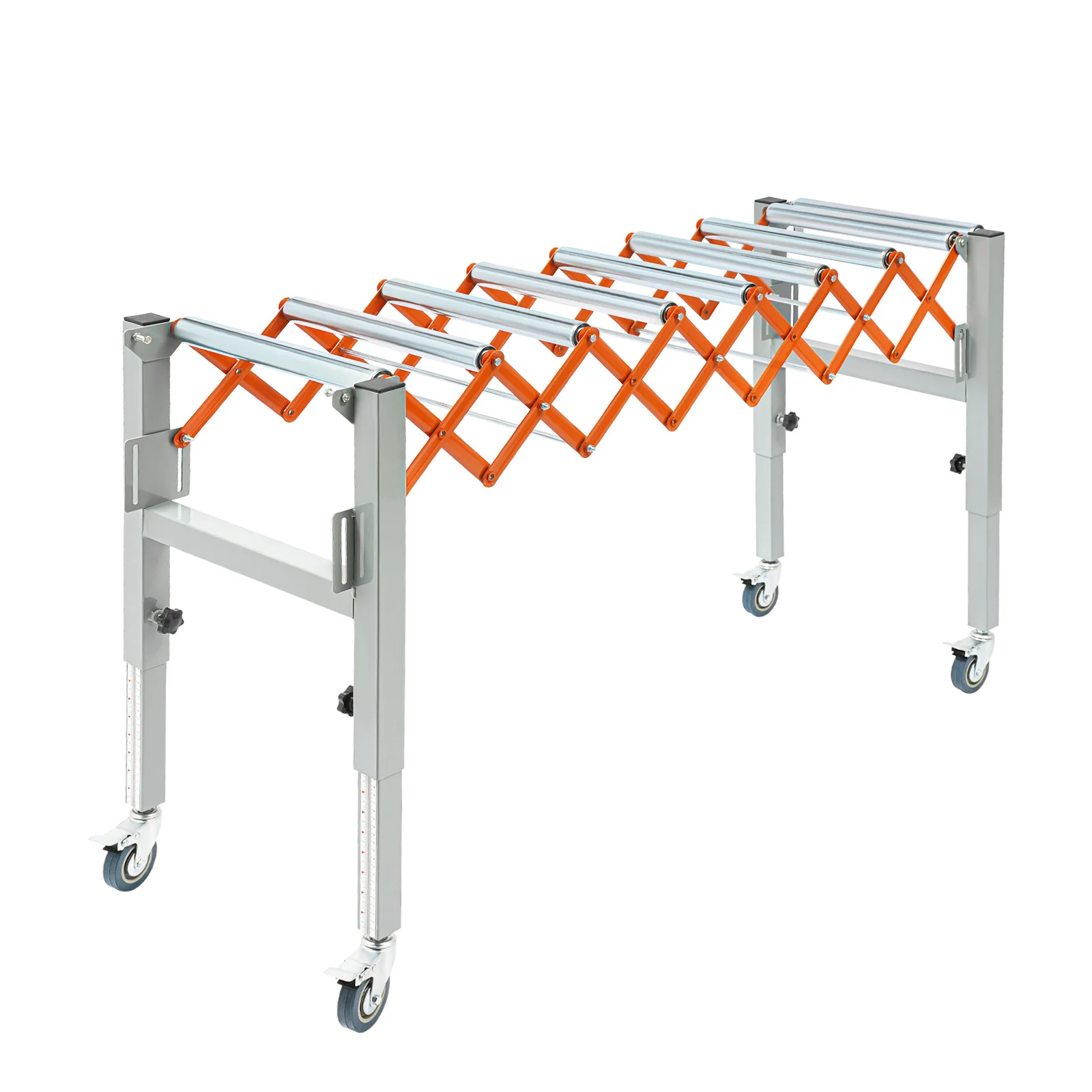 Adjustable Roller Conveyor Extendable Conveyor Table 50 kg Load Capacity