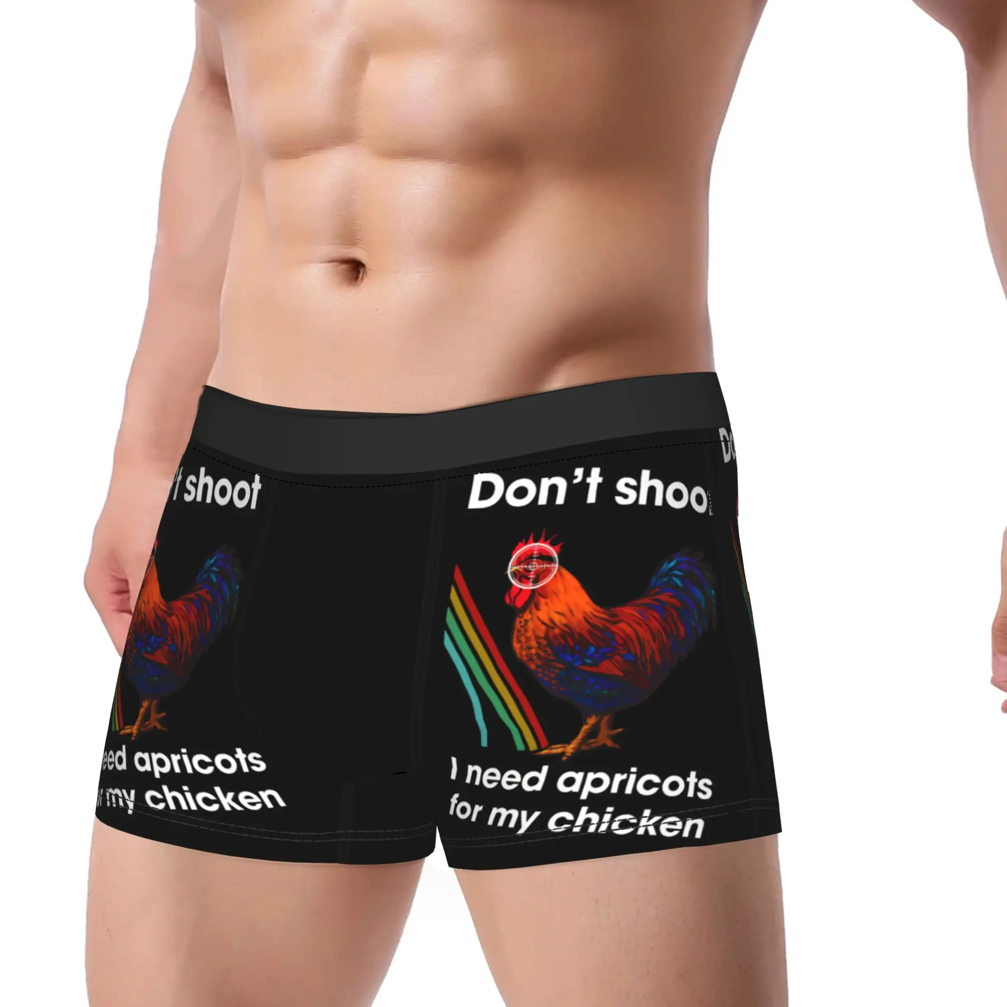 Divertidos calzoncillos tipo bóxer, calzoncillos para hombre, no disparos, necesito de albaricoques para mis pollo Arc Raiders, ropa interior Scrappy