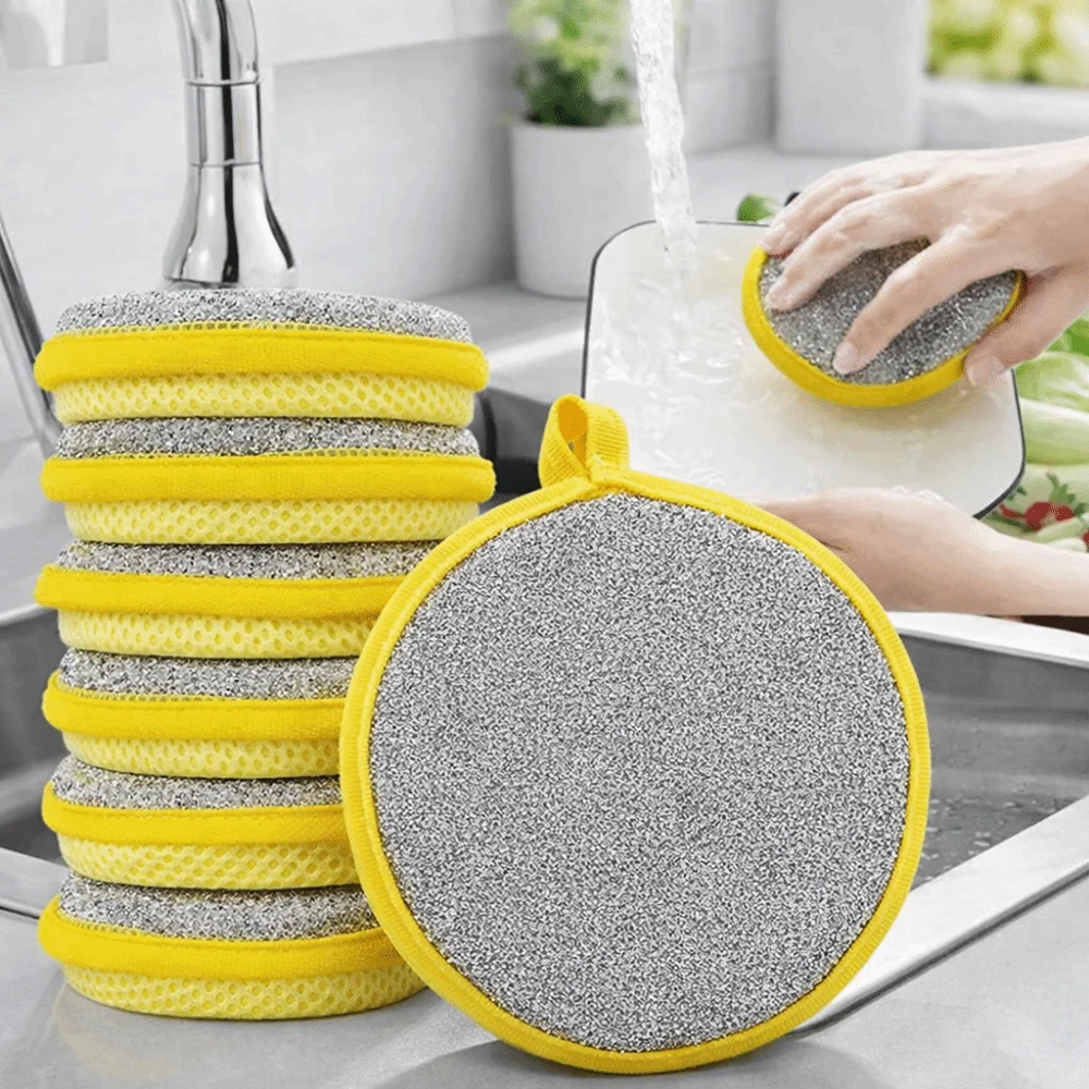 

10PCS Double Side Kitchen Cleaning Sponges Washable Soft Dishwashing Sponges Reusable No Hurt Dish Wash Sponges Kitchen Use