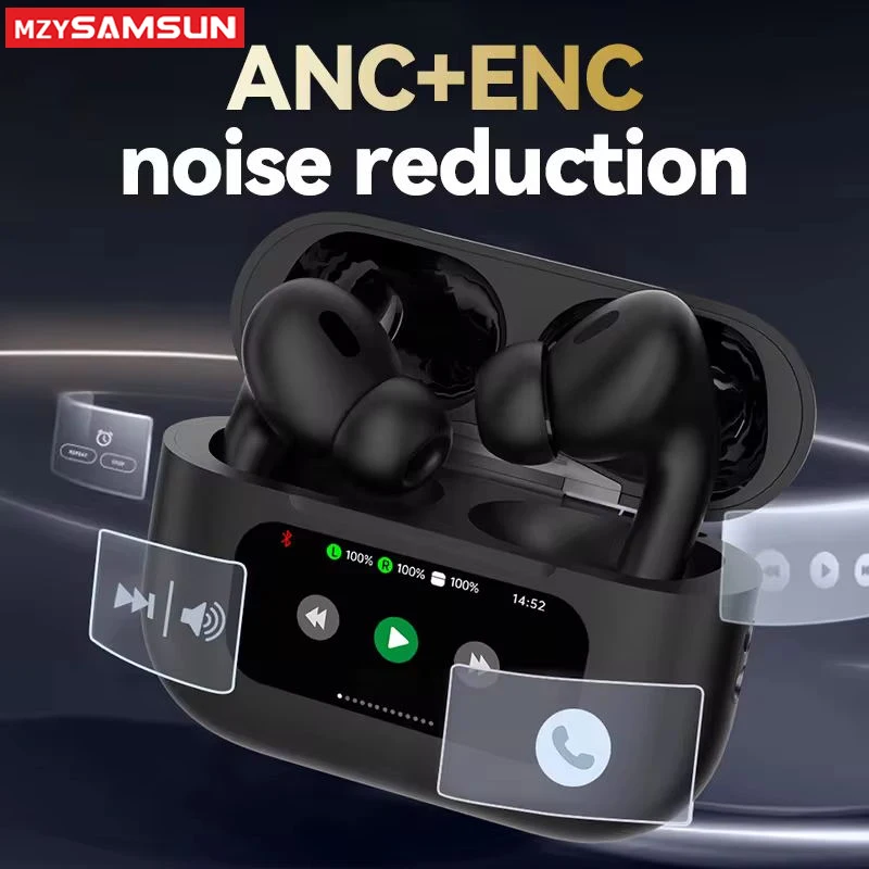 MZYSAMSUN G4 ANC Wireless Earbuds LED Screen Noise Cancelling Bluetooth Headphones Sports earphones With Mic For Android iOS