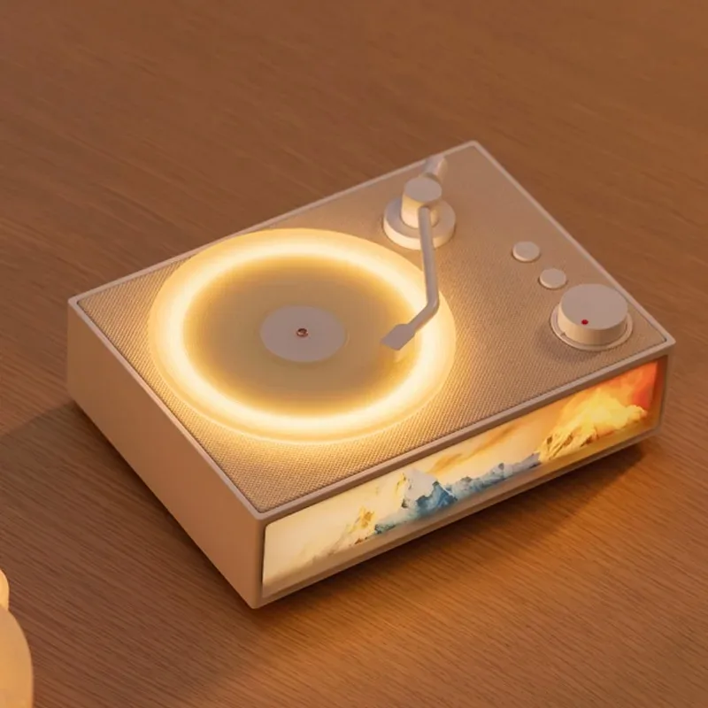 New Design Vinyl Record  Speaker Rosemary Series Aromatherapy Diffuser Light Bedroom Decoration Night Light