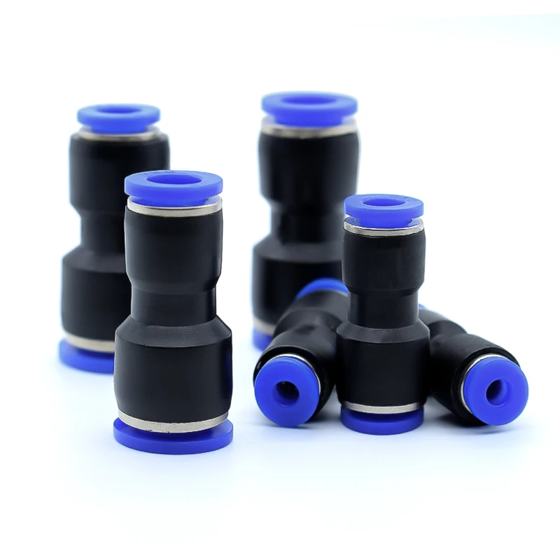 1PCS PU PG  Blue Pneumatic Fitting Pipe Connector Tube Air Quick Fittings Water Push In Hose Couping 4mm 6mm 8mm 10mm 12mm 14mm