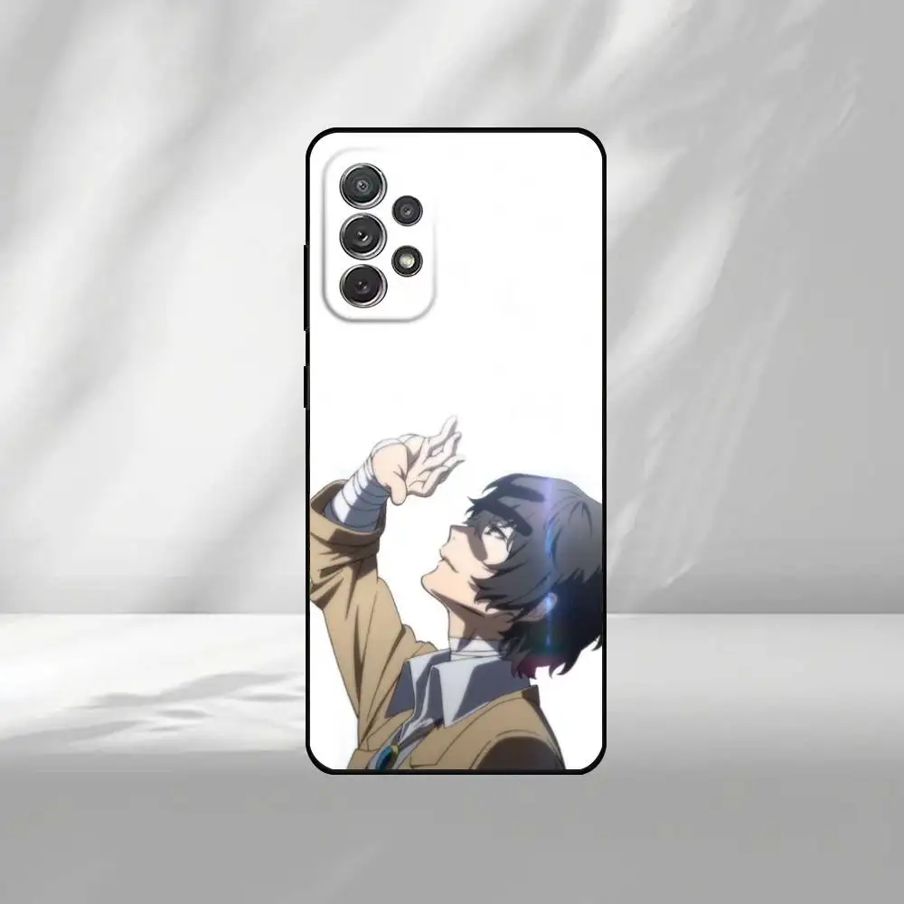 เคสโทรศัพท์ลายอนิเมะ Bungo Stray Dogs ตัวละคร Dazai Osamu สำหรับ Samsung S25,S24,S21,S22,S23,S30,Ultra,S20,Plus, วัสดุแบบนิ่ม สีดำ