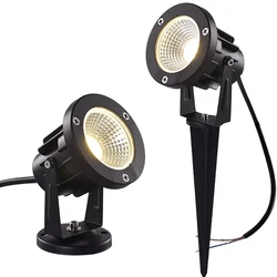 Luz LED COB para exteriores, lámpara de césped de 7W, 10W, 12W, impermeable, 110V, 220V, 12V