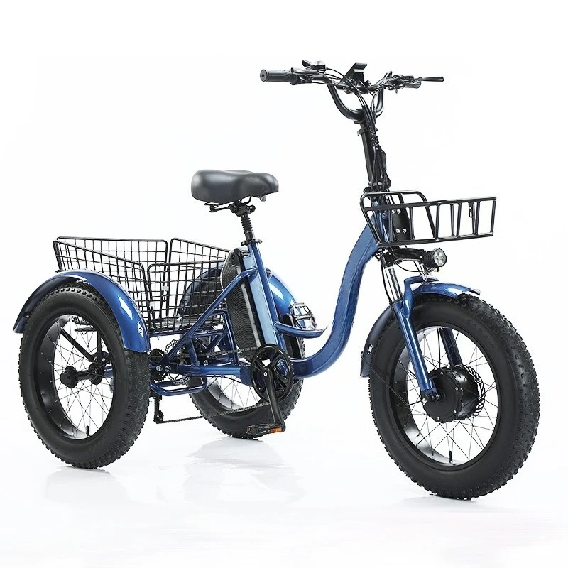 Electric tricycle pedal assist lithium battery tricycle rough tire snow bike
