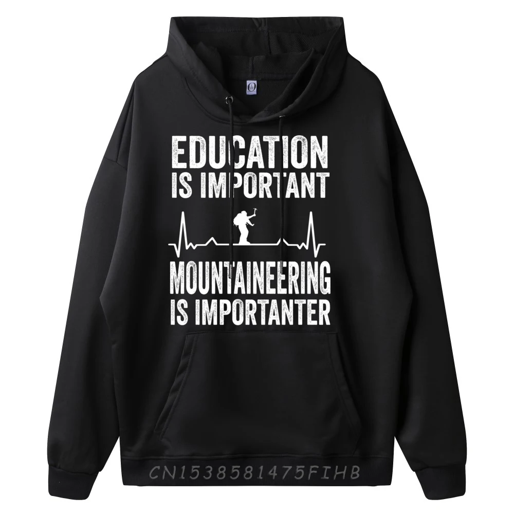 Education is Important Mountaineering Importanter Heartbeat 3XL Men Clothing ECO-FRIENDLY Camisetas De Hombre Large Size