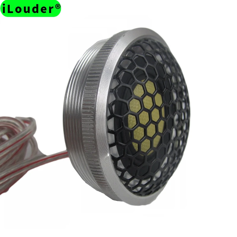 Yellow cotton cloth Neodymium magnet 53mm 4Ohm RMS 15W 90DB 1.4KHz-30KHz 25-core Aluminum Tweeter Speaker for Car(1pcs speaker)