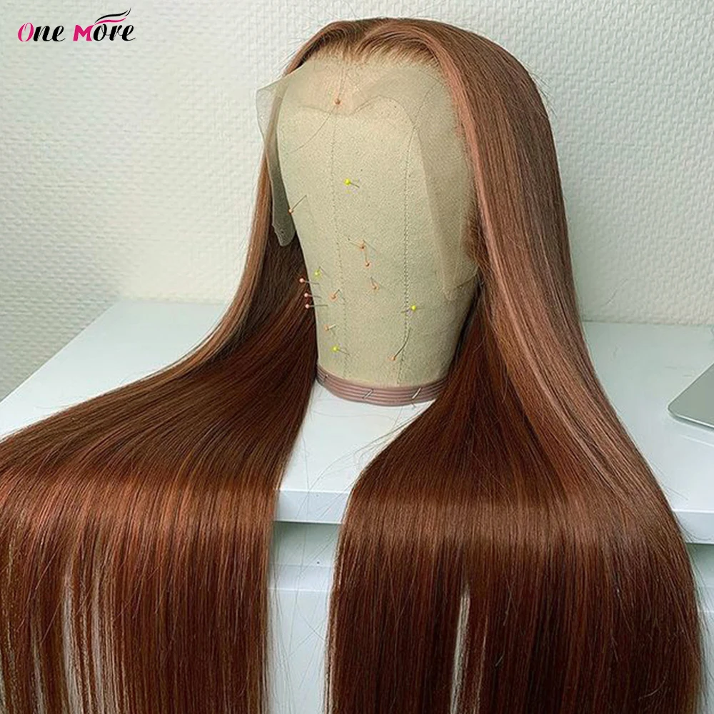 #4 Brown Glueless Full Lace Human Hair Wig 13x4 Chocolate Brown Straight Lace Front Wigs Colored Human Hair Wigs For Women