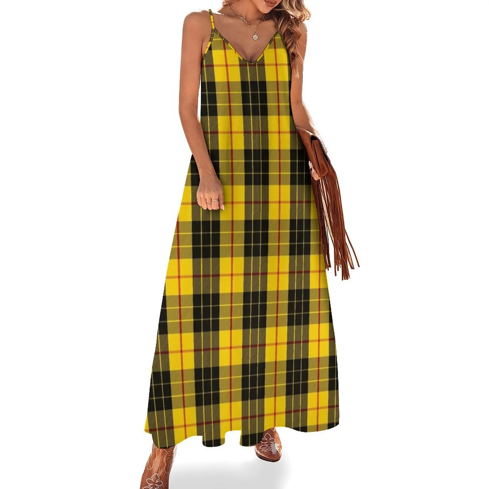 

Clan MacLeod Tartan Sleeveless Long Dress summer dress for women 2025 Dress women Woman dresses