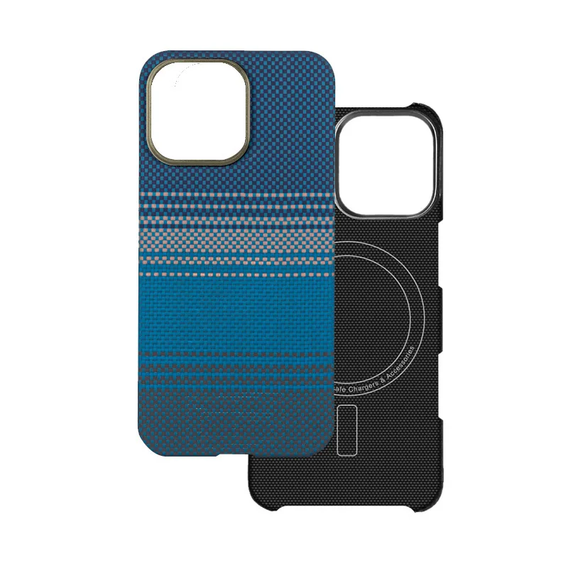 

Applicable to iPhone16promax Kevlar mobile phone case magnetic suction Apple 16pro carbon fiber protective case new product