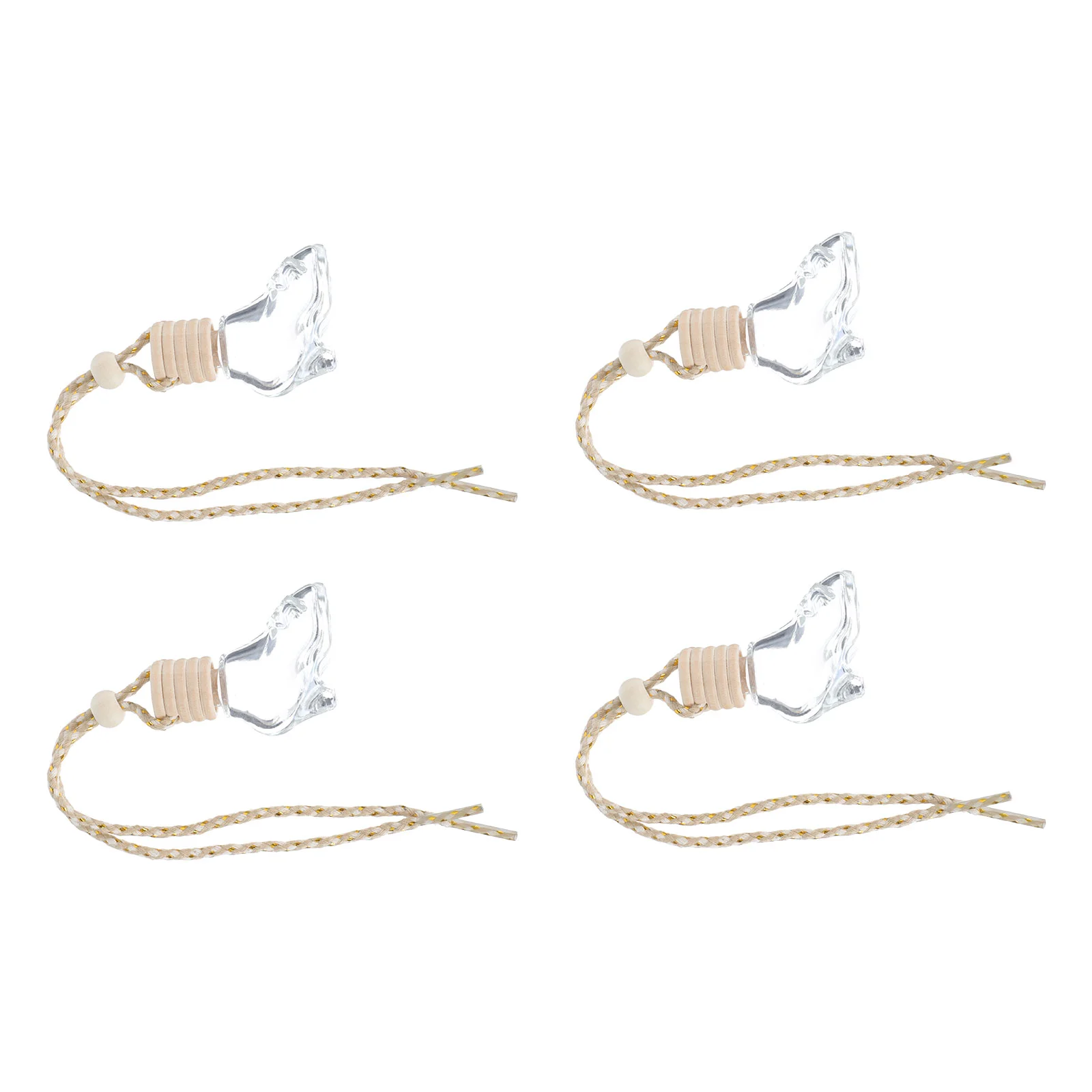 

6 Pcs Perfume Bottle Diffuser Glass Car Interior Pendants Wooden Decors Bottles
