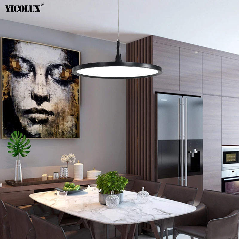 Imagem -06 - Escurecimento Simples Longo Preto Branco Novo Led Moderno Luzes Pingente Sala de Estar Jantar Quarto Lustre Lâmpadas Barra Iluminação Interior