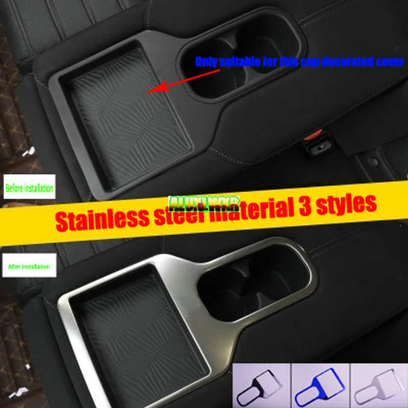 

Car Rear Seat Water Cup Decorative Cover High Quality Stainless Steel Car Styling for Honda CRV CR-V 2017 2018 Car Accessories