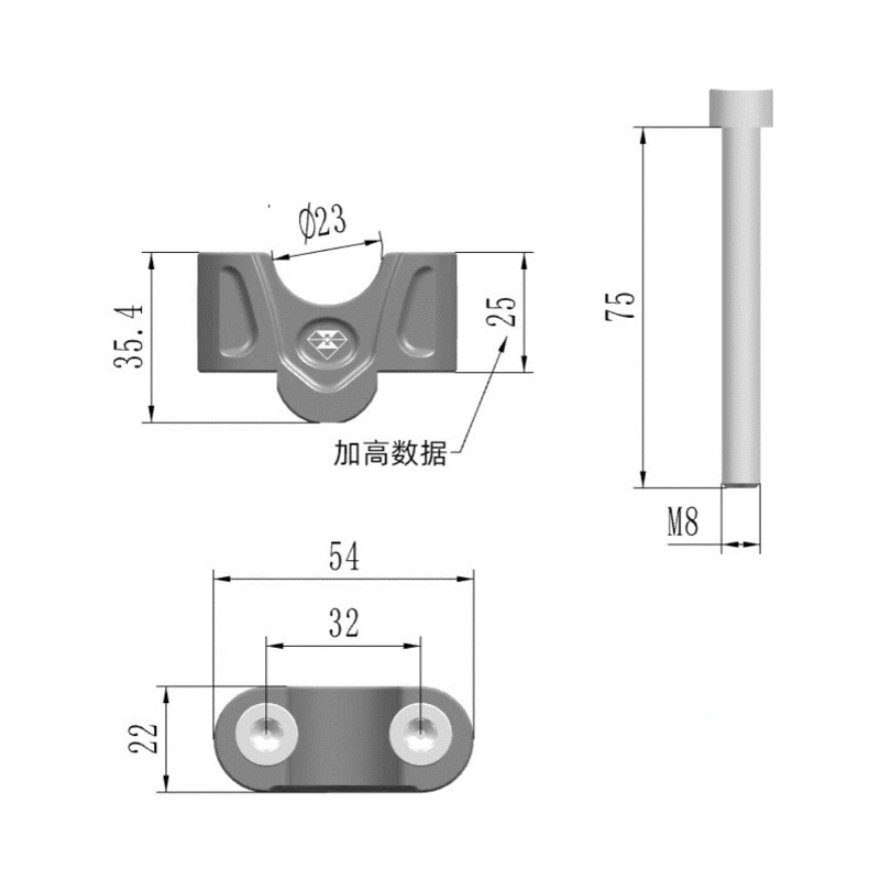 Guiador de scooter de motocicleta aumentando assento de suporte de 25 mm para Niu N1s Nqi