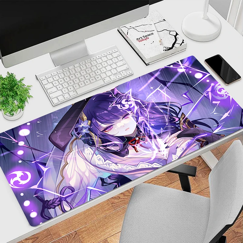 New New Anime Girl Gaming Mouse Mat Laptop PC Accessories Mouse Pad Genshin Impact Raiden Shogun Desk Mat Kawaii Keyboard Mousepad - Aliexpress Deal