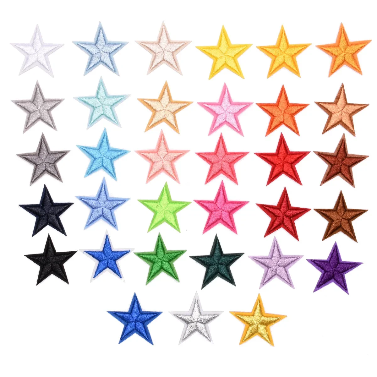 Creative Five-pointed Star Multi-color Optional Ironing Embroidery Cloth Patch Clothing Accessories Shoe Hat Patch