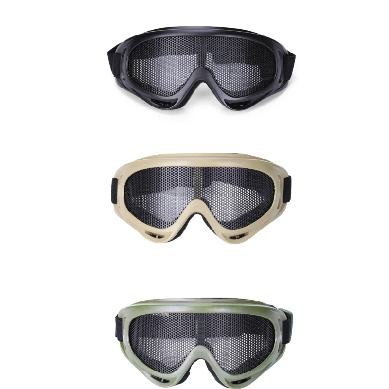 R6FF Unbreakable Metal Mesh Safety Goggles Glasses For Outdoor Sports And Industrial Work With Impact Resistant Design
