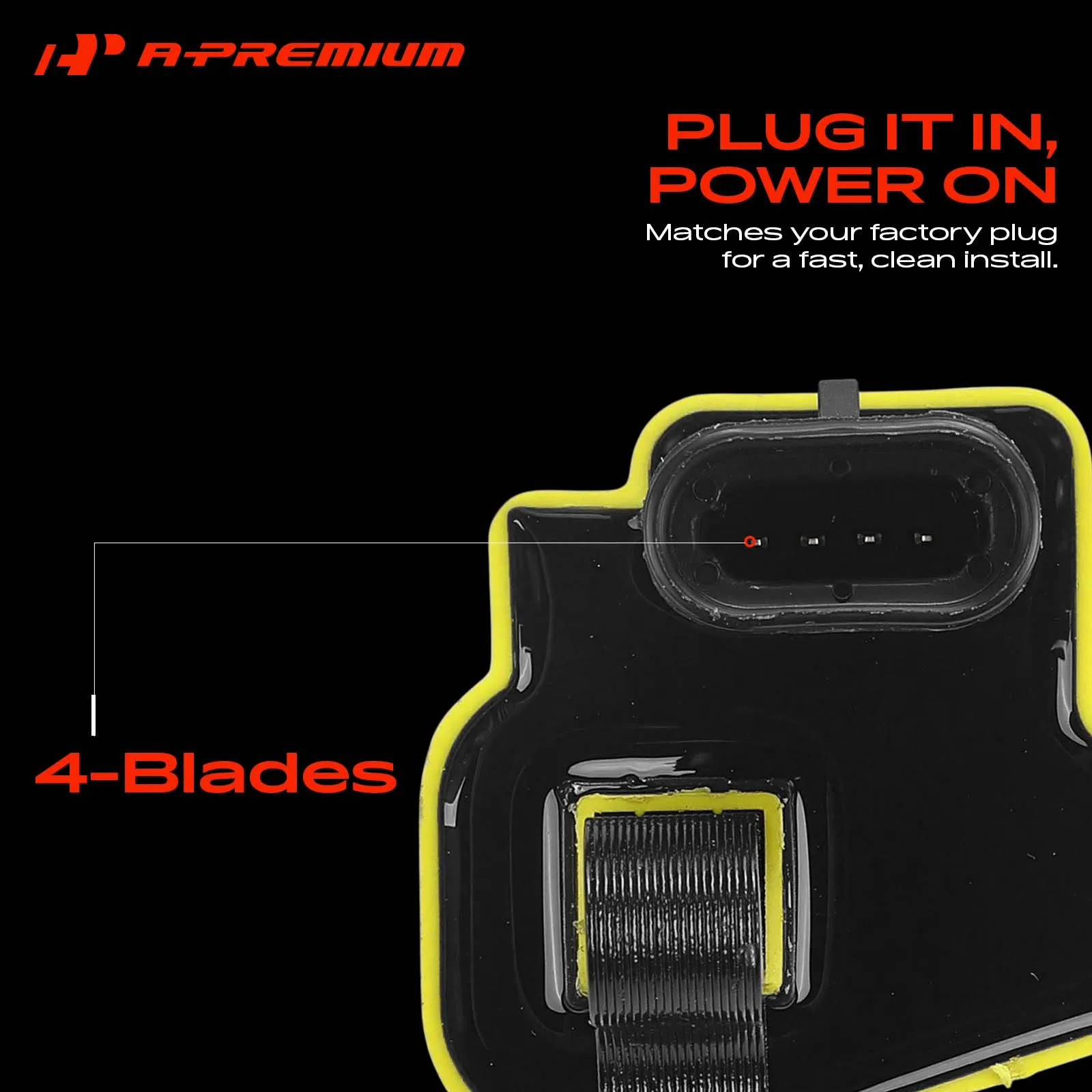 A-Premium 8pcs Yellow Ignition Coils for Chevrolet Silverado 1500 GMC Sierra 2500 Cadillac