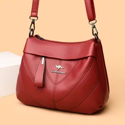 2 Shoulder Straps High Quality Leather Women's Shoulder Bag 2023 Luxury Designer Crossbody Bag Women's Handbag Wallet