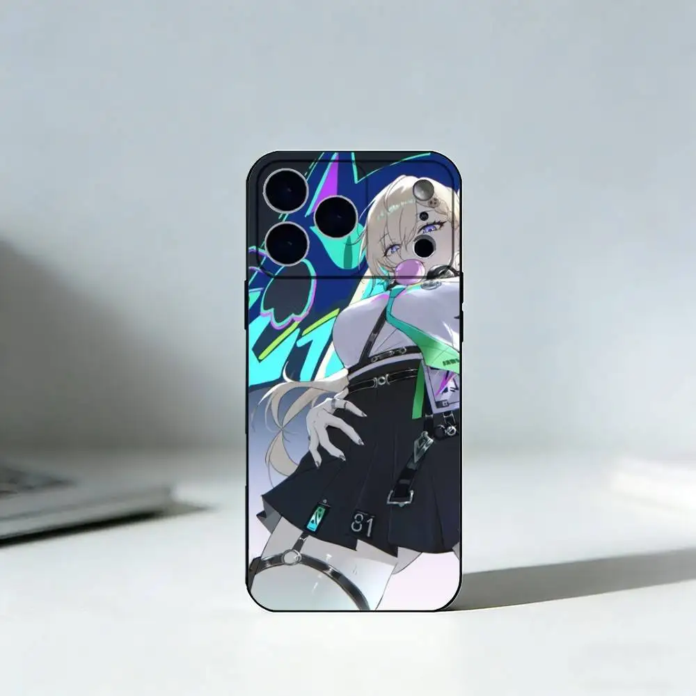 L-Lynae  W-Wuthering Waves  Phone Case For iPhone 17,16,15,14,13,12,11 Plus,Pro Max, Black Silicone Cover