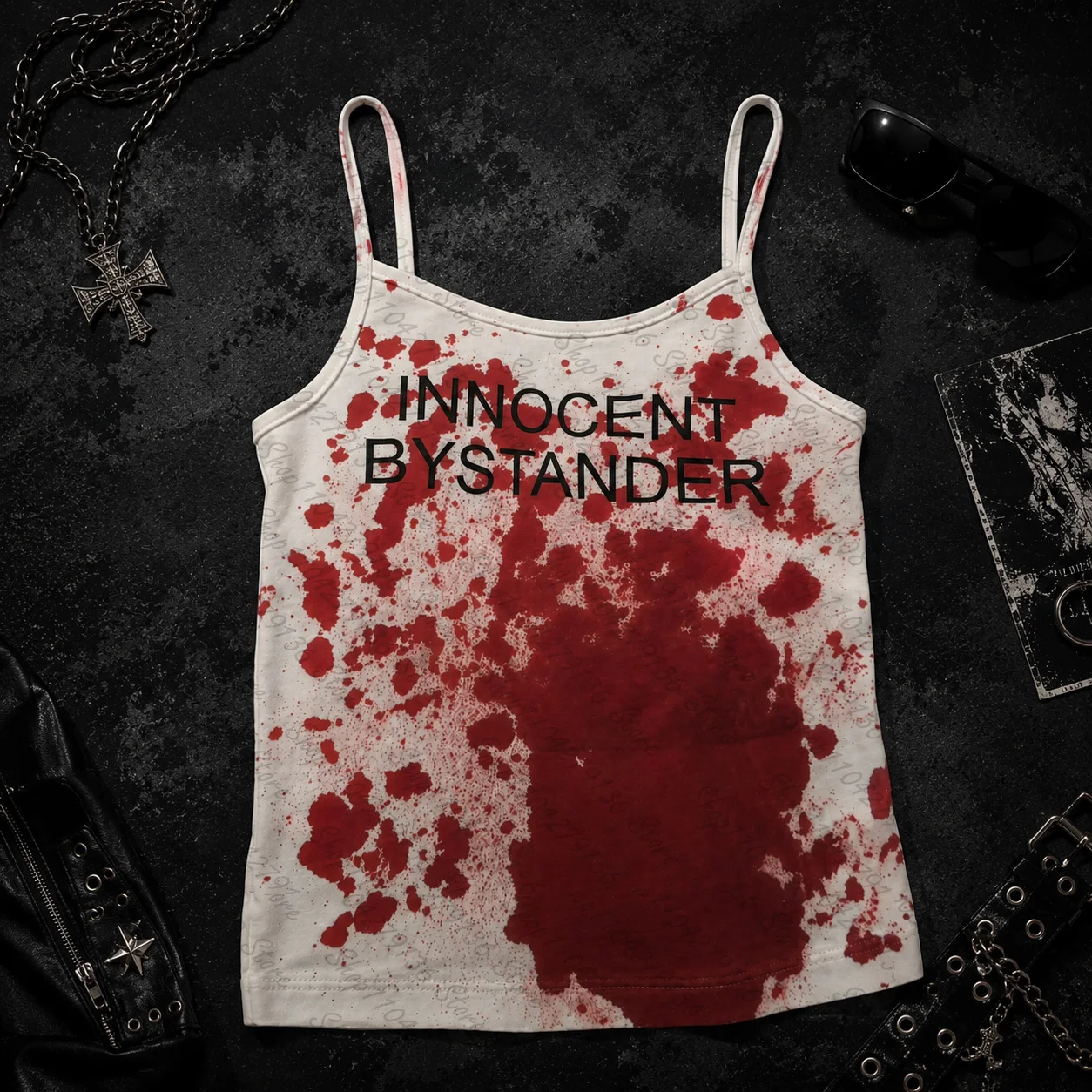 Y2K style cute girl sexy vest, women's sleeveless casual street printed camisole, Japanese-inspired versatile short top with a g