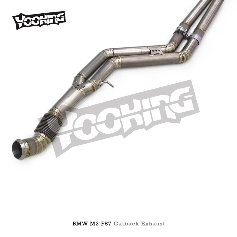 Custom Catback Exhaust System For BMW M2 F87 N55 3.0T 2014-2018 Tuning Valvetronic Exhaust Titanium Pipes Muffler Escape
