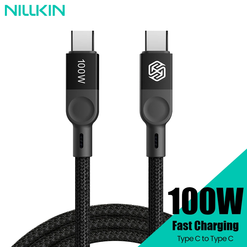 Nillkin 100 Вт USB Type C к USB C Кабель USB-C PD Быстрая зарядка Зарядное устройство Провод Шнур для Macbook Samsung Xiaomi Type-C USB C Кабель 1 м