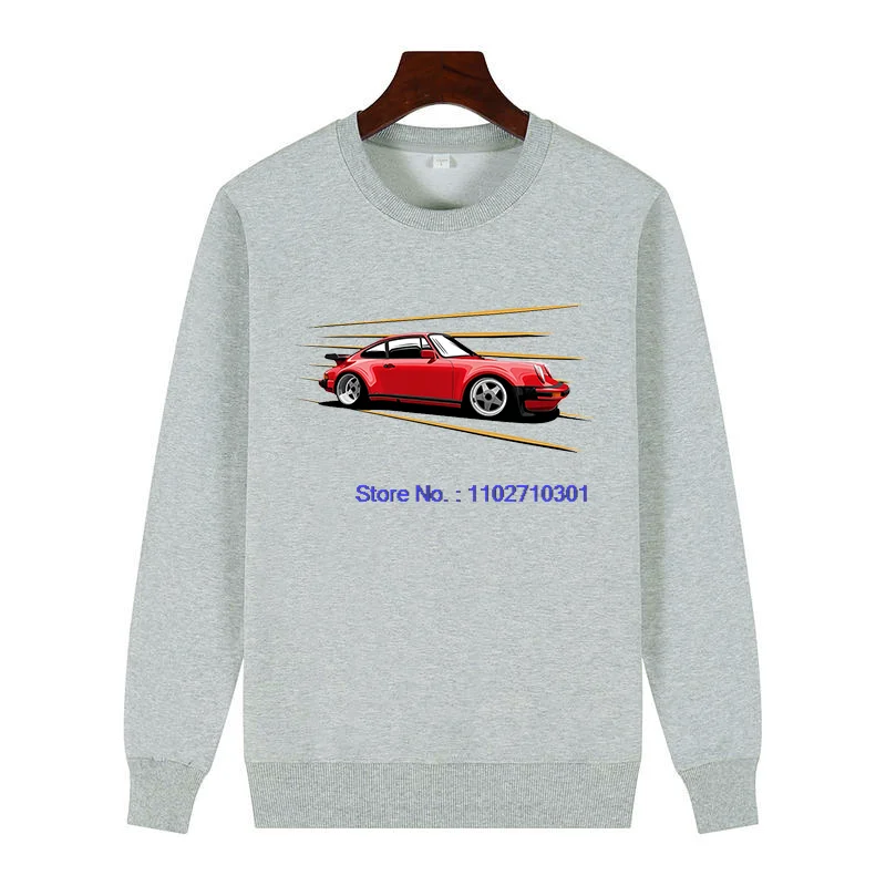 

Классический красный автомобильный модный свитер с принтом, подходит для всех возрастов, флисовый пуловер с круглым вырезом, сохраняющий тепло, мужское зимнее пальто