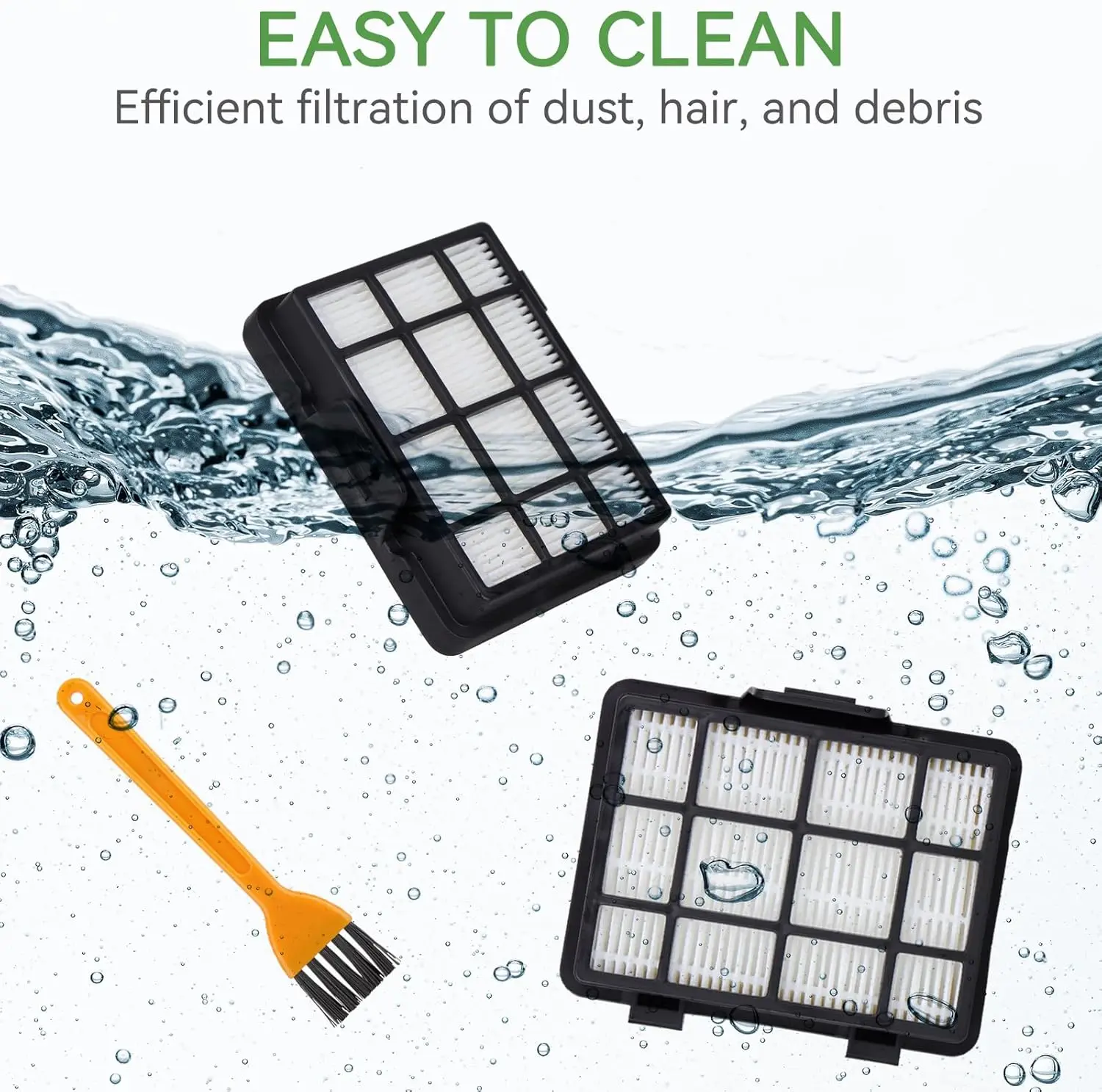 Filtro HEPA compatível com aspirador de pó sem saco NEN180 (2 pacotes)