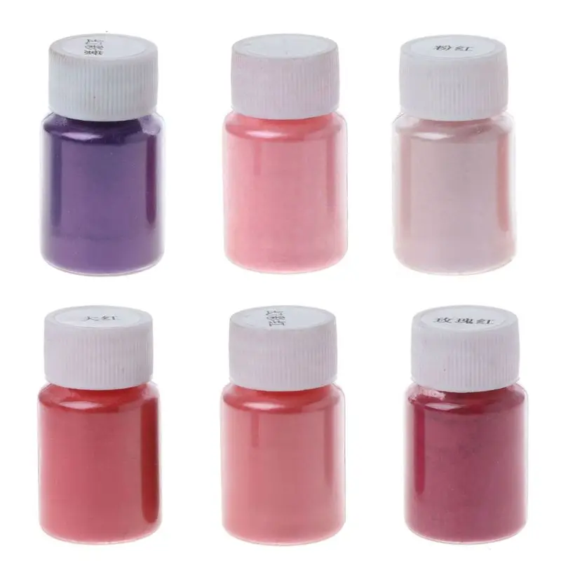 6 kolor kosmetyczny z żywicy proszek naturalny mika mineralny perłowy Pigment mydło makijaż barwnik barwnik tworzenia biżuterii