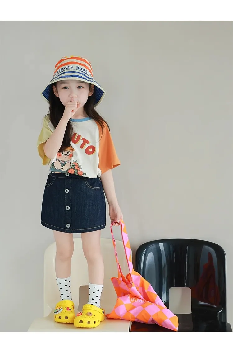 

Baby Girl Dress Girls Denim Skirt 2024 Summer New Korean Casual All-match Short Skirt Children Gentle Fashion Baby Blue Skirt