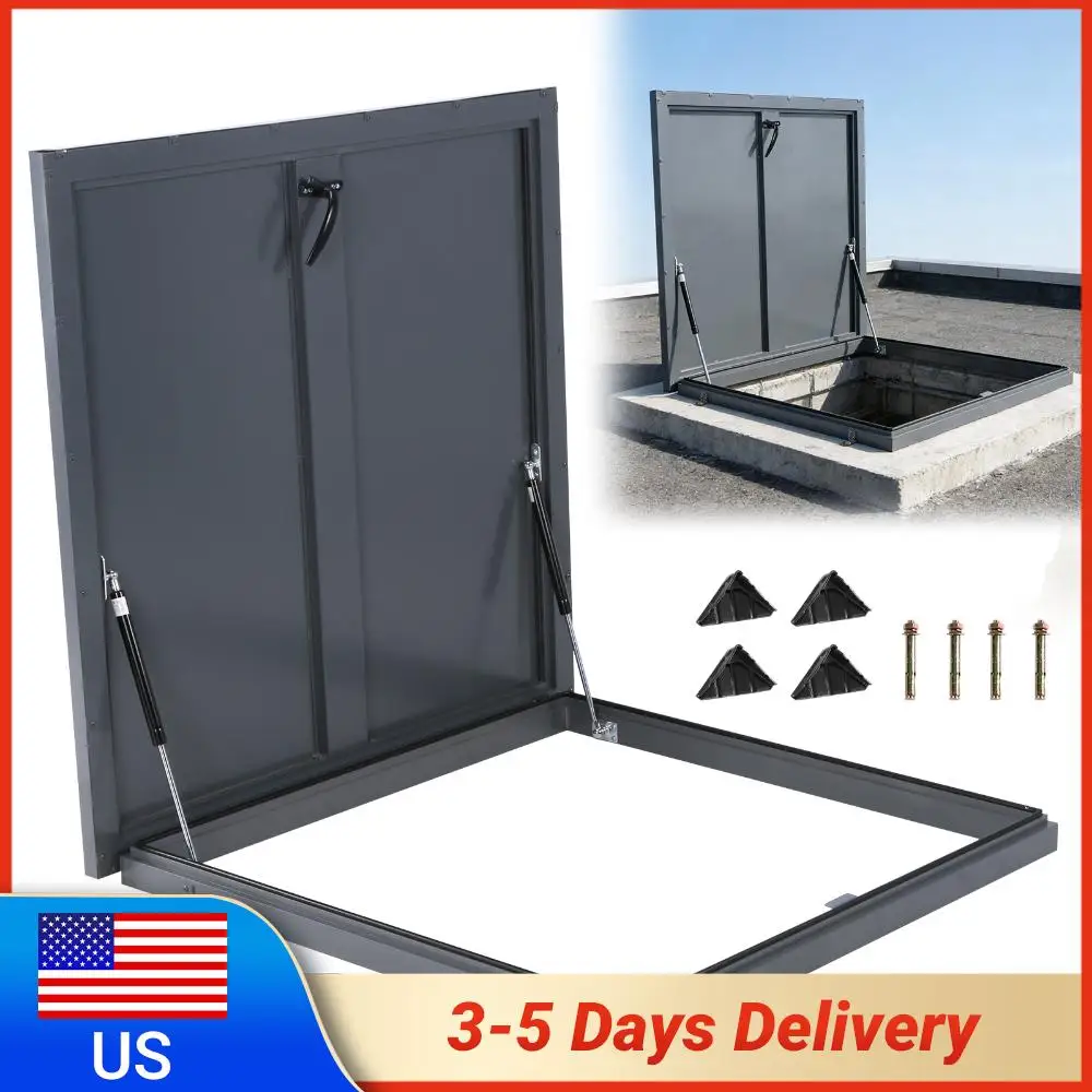 

Водонепроницаемый люк-крышка для крыши 35.83x35.83 дюйма с газовым амортизатором и ручкой для подвалов, патио, окон, колодцев